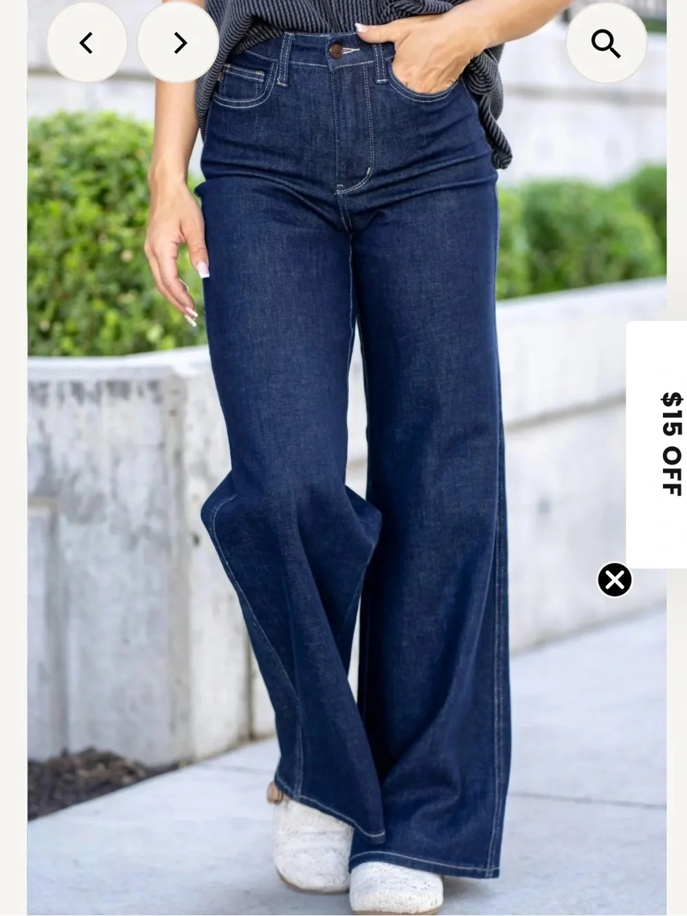 Judy Blue High Rise dark wash tummy control retro wide leg jeans- NWT. Retail 78